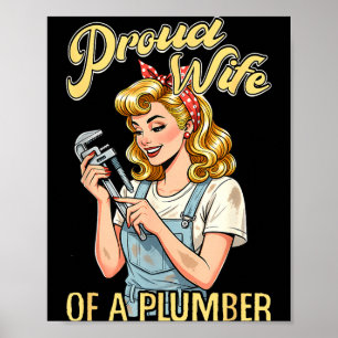 Poster Ilustração de Encanadora Esposa Orgulhosa de Colar