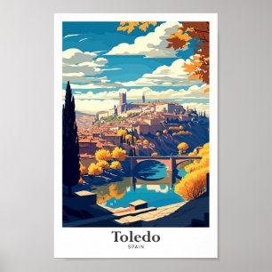 Poster Ilustração de Espanha de Viagem de de de Toledo