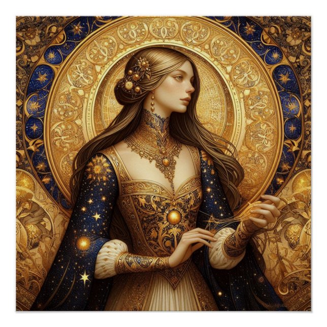 Pôster Ilustração de fantasia da princesa (Frente)