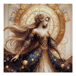 Pôster Ilustração de fantasia da princesa