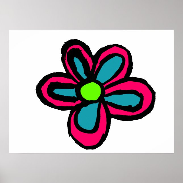 Pôster Ilustração de flores (Frente)