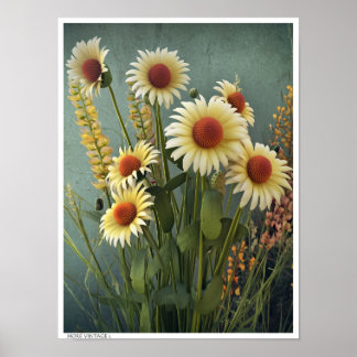 Poster Ilustração de flores adoráveis