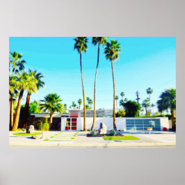 Poster Ilustração de Foto Residencial Moderna do Século m