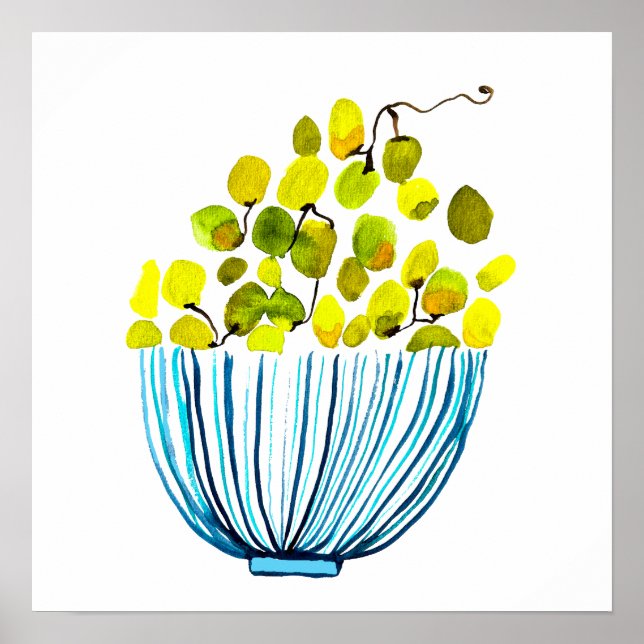 Poster Ilustração de fruta de aquarela (Frente)