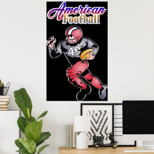 Poster Ilustração de Futebol Americano