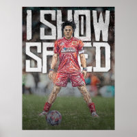 Ilustração de Futebol Inspirada em Ishowspeed