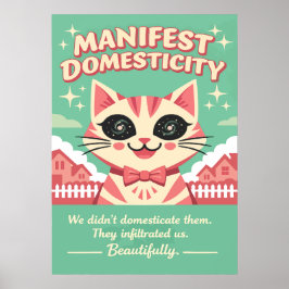 Poster Ilustração de Gato da Domesticidade Manifesta