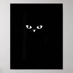 Poster Ilustração de Gato Preto de Halloween para Criança