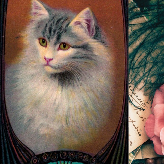 Poster Ilustração de gato Vintage art nouveau elegant (Criador carregado)