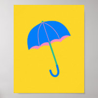 Ilustração de guarda-chuva minimalista e bonita em