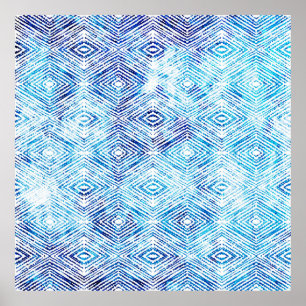 Poster Ilustração de isola geométrica de padrão boho sem 