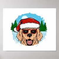 Ilustração de labrador Retriever santa claus