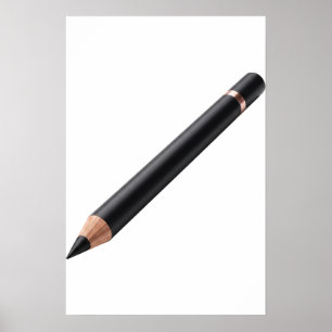 Poster Ilustração de Lápis de Delineador Preto para Maqui
