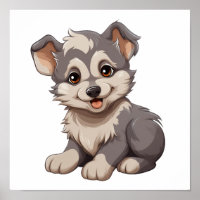 Ilustração de lobo de desenho animado