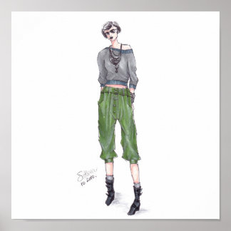 Pôster Ilustração de Moda