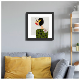 Pôster Ilustração de Moda da Flower Girl 2