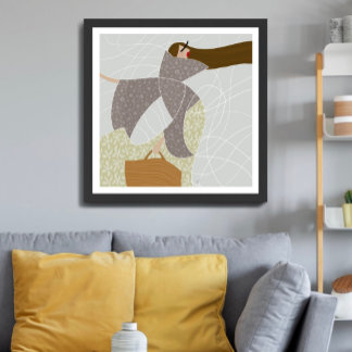 Pôster ilustração de moda Grace in Chaotic Currents