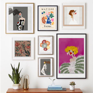 Poster Ilustração de Moda Rosa Dançante