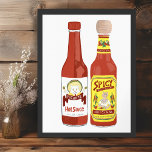 Poster Ilustração de molho picante de Gatos Picados em Cu<br><div class="desc">Esconda sua vida com esta poster engraçada quente e picante. E não se esqueça de verificar meu compro por mais designs! Personalize-o também com o seu próprio texto!</div>