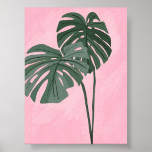 Poster Ilustração de Monstera Tropical