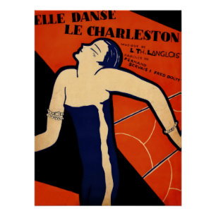 Pôster Ilustração de Música Art Deco