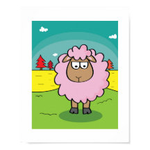 Ilustração de Ovinos - Crianças Fazenda de Arte An