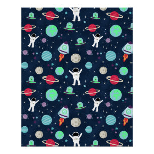 Pôster ilustração de padrão espacial