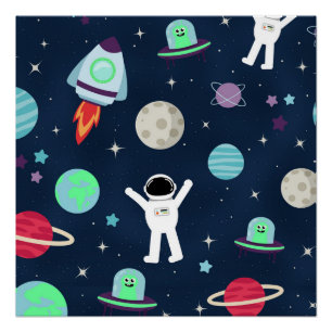 Pôster ilustração de padrão espacial