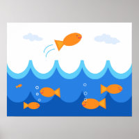 Ilustração de Peixes Voadores Bonitos e Diversos