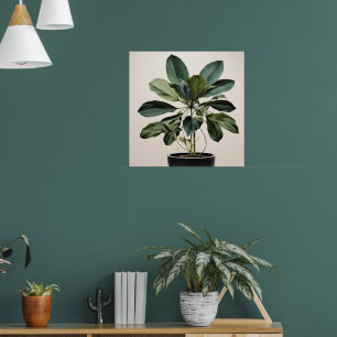 Poster Ilustração de Planta Verde Moderna