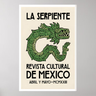 Poster Ilustração de Serpente Arte de Parede Tipografia