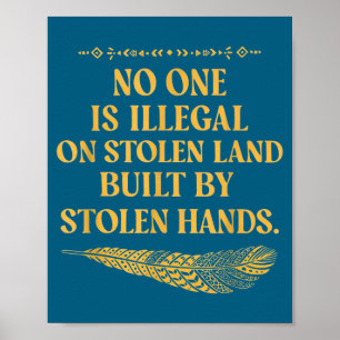 Poster Ilustração de Terra Roubada Ilegal para Ninguém