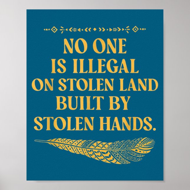 Poster Ilustração de Terra Roubada Ilegal para Ninguém (Frente)