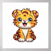 Ilustração de tigre de desenho animado