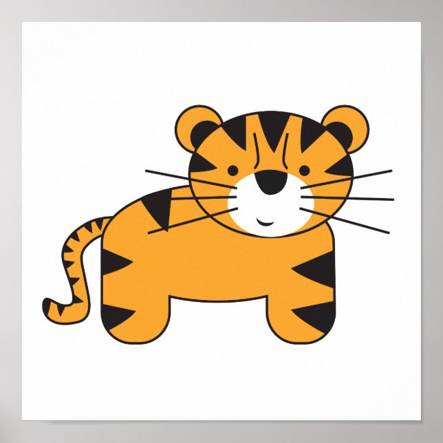 Poster Ilustração de tigre por Lorena Depante (Frente)