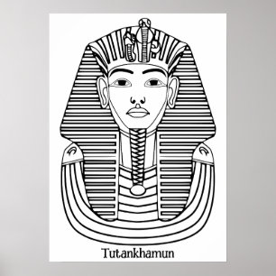 Poster Ilustração de Tutankhamun