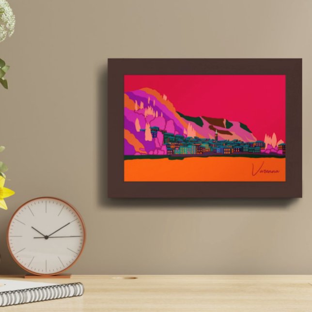 Poster Ilustração de Varena no Lago Noturno Como Itália (Criador carregado)