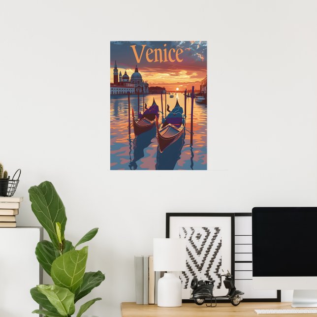 Poster Ilustração de Veneza (Escritório em casa)