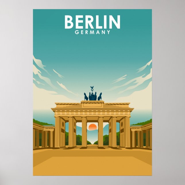 Poster Ilustração de Viagem da Alemanha de Berlim (Frente)