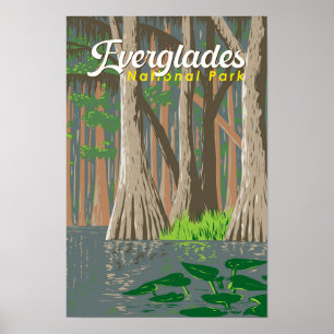 Poster Ilustração de Viagem da Arte do Parque Nacional Ev