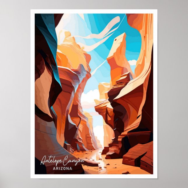 Poster Ilustração de Viagem de Arizona de de Antirão de A (Frente)