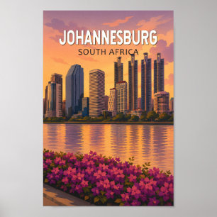 Poster Ilustração de viagem de arte de Joanesburgo África