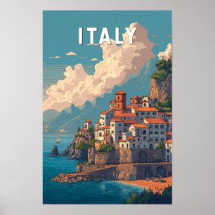 Poster Ilustração de viagem Itália Arte Vintage