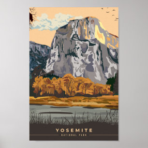 Poster Ilustração de Viagem Place Yosemite California USA