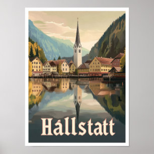 Poster Ilustração de Viagens vintage de Arte da Áustria H