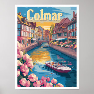 Poster Ilustração de Viagens vintage de Arte da Colmar Fr