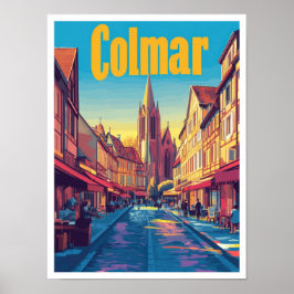 Poster Ilustração de Viagens vintage de Arte da Colmar Fr