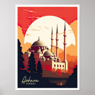 Poster Ilustração de Viagens vintage de Arte de Ancara Tu