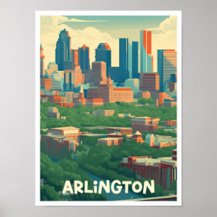 Poster Ilustração de Viagens vintage de Arte de Arlington