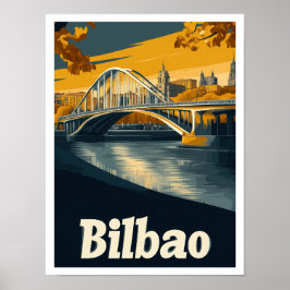 Poster Ilustração de Viagens vintage de Arte Espanha Bilb